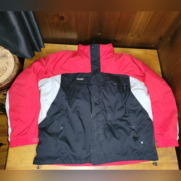Vintage 90's Columbia Sportswear Ski / Snowboard Jacket Black & Red Size XL - Picture 1 of 11